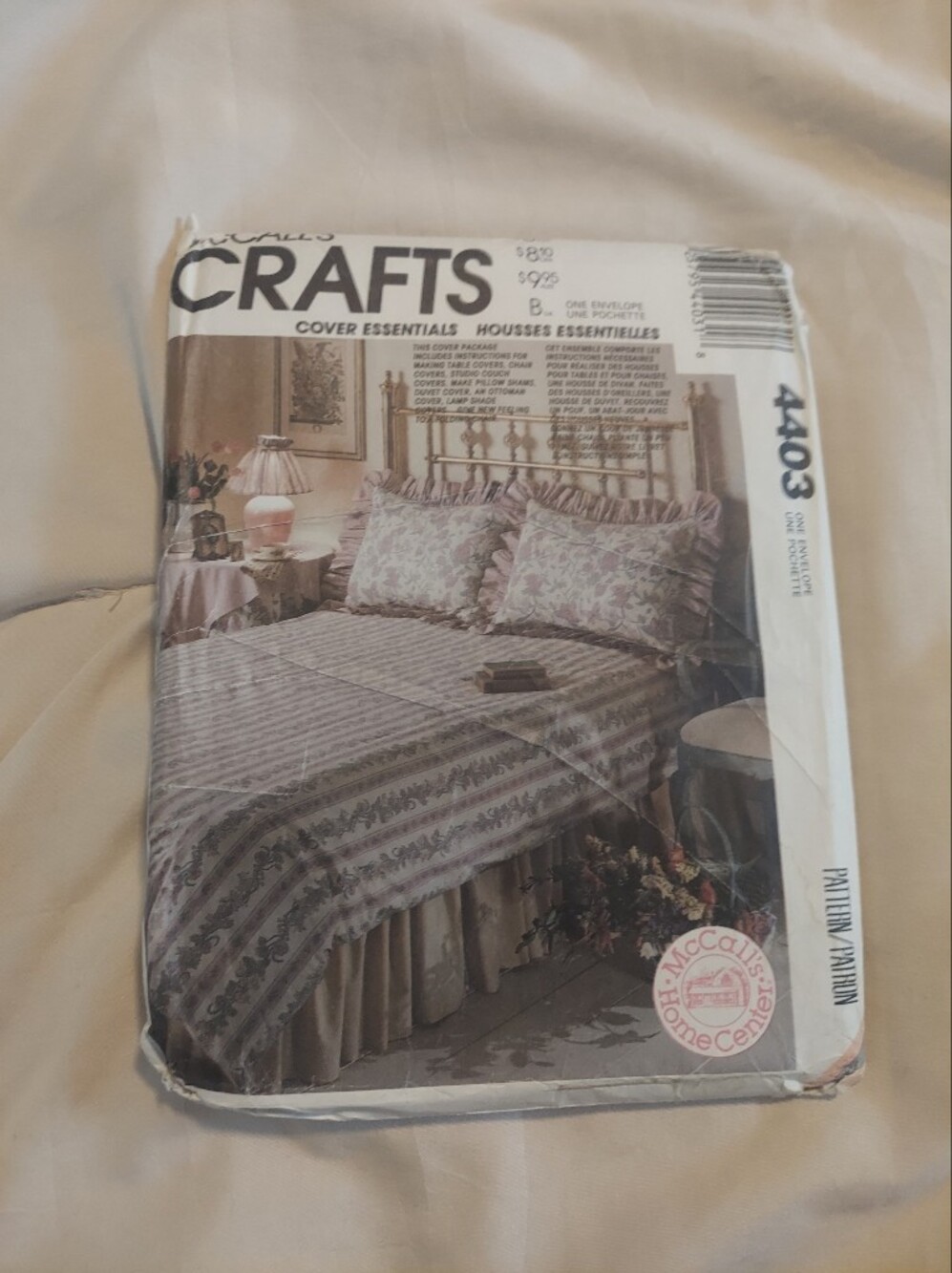 McCalls 4403 Cover Essentials Sewing Pattern Table Chair Couch Duvet Covers